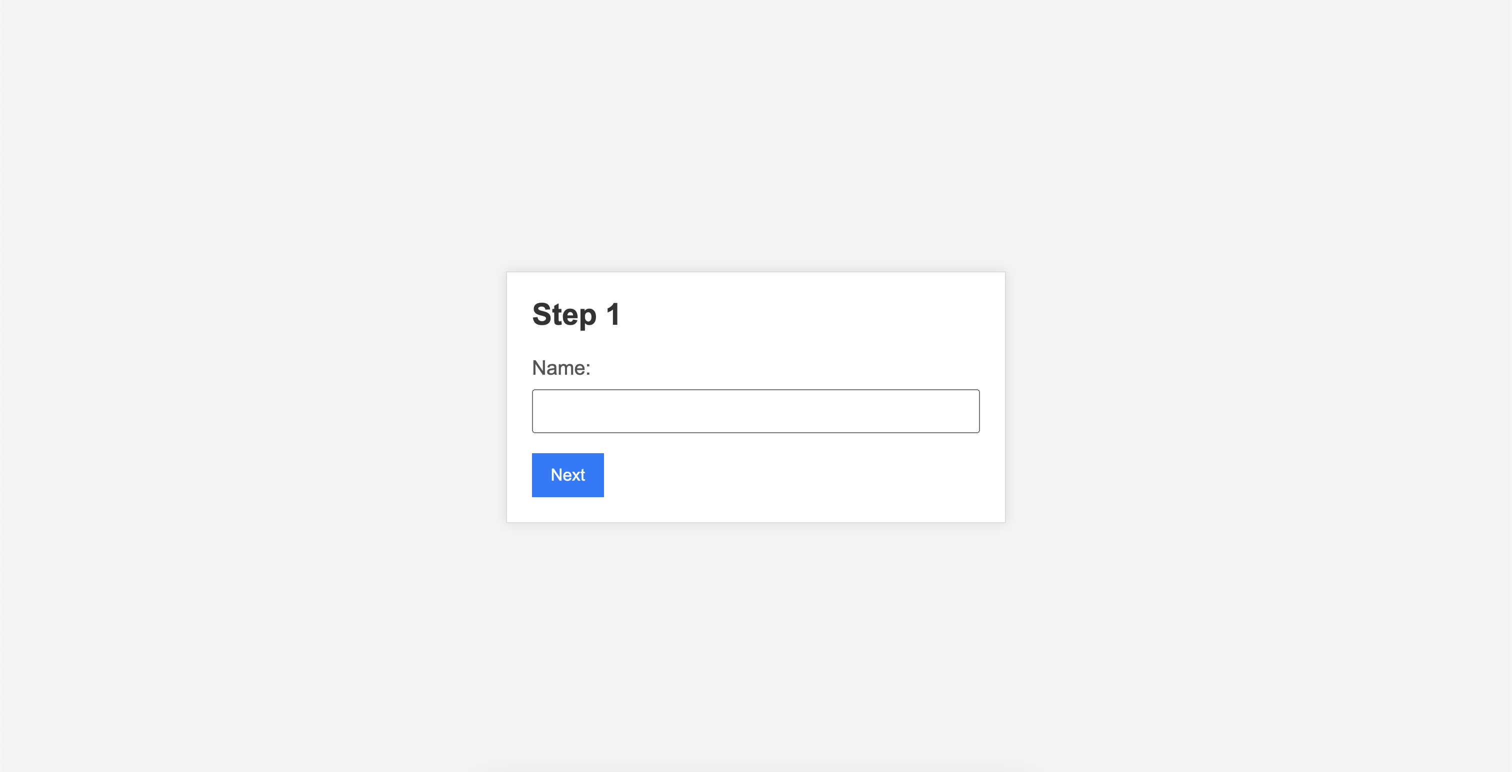Preview of linked multi-step form site